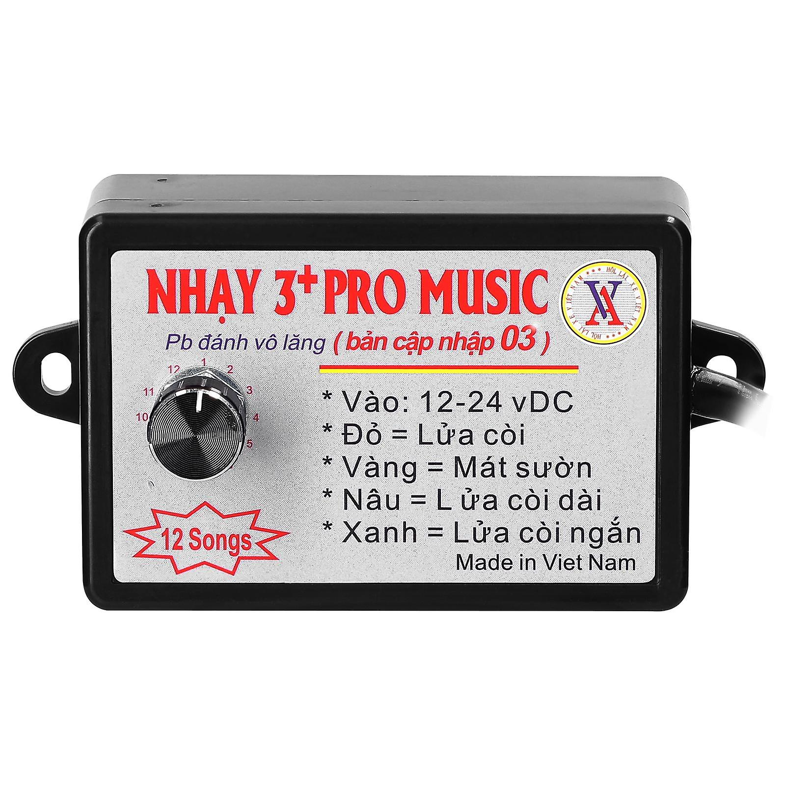 Car Horn Controller Electric Horn Speaker Sound Control Unit with 12 Sound Effects Switching 12-24V