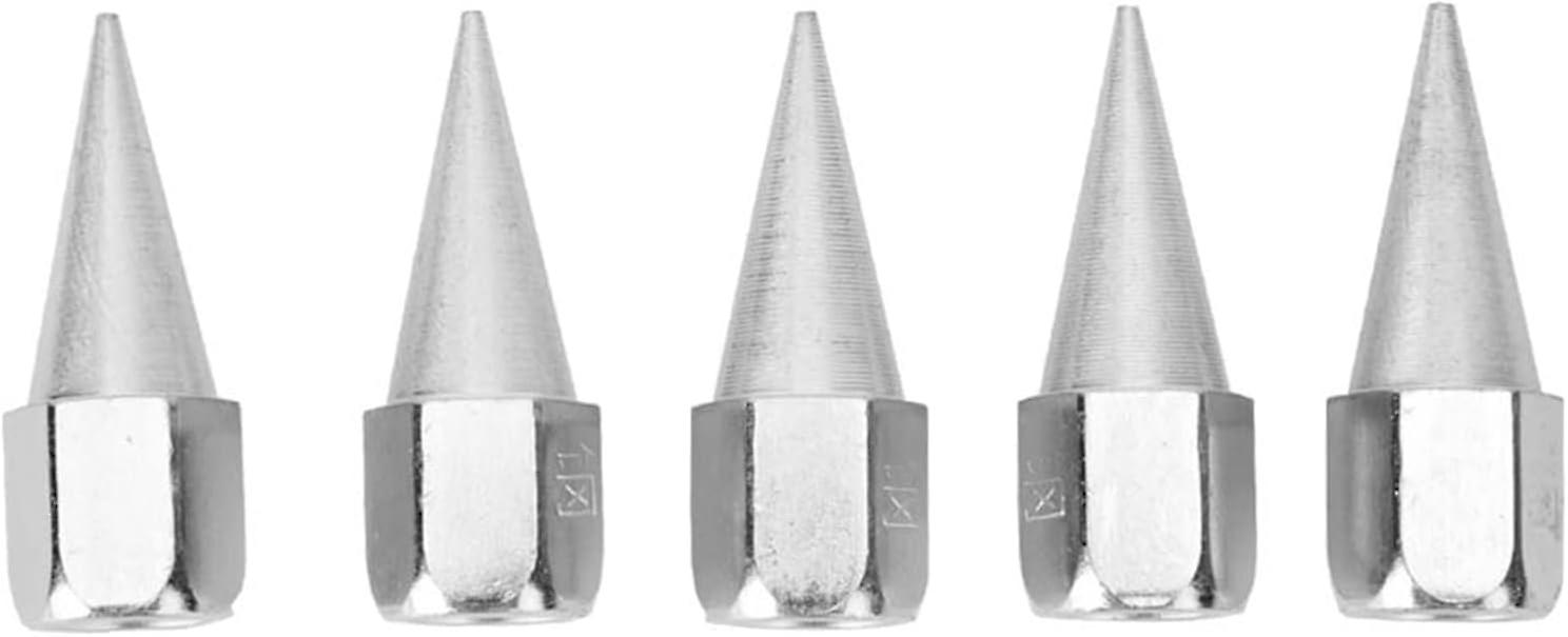 5pcs Grease Gun Nozzle Tips, Metal Tip Lubrication Fitting