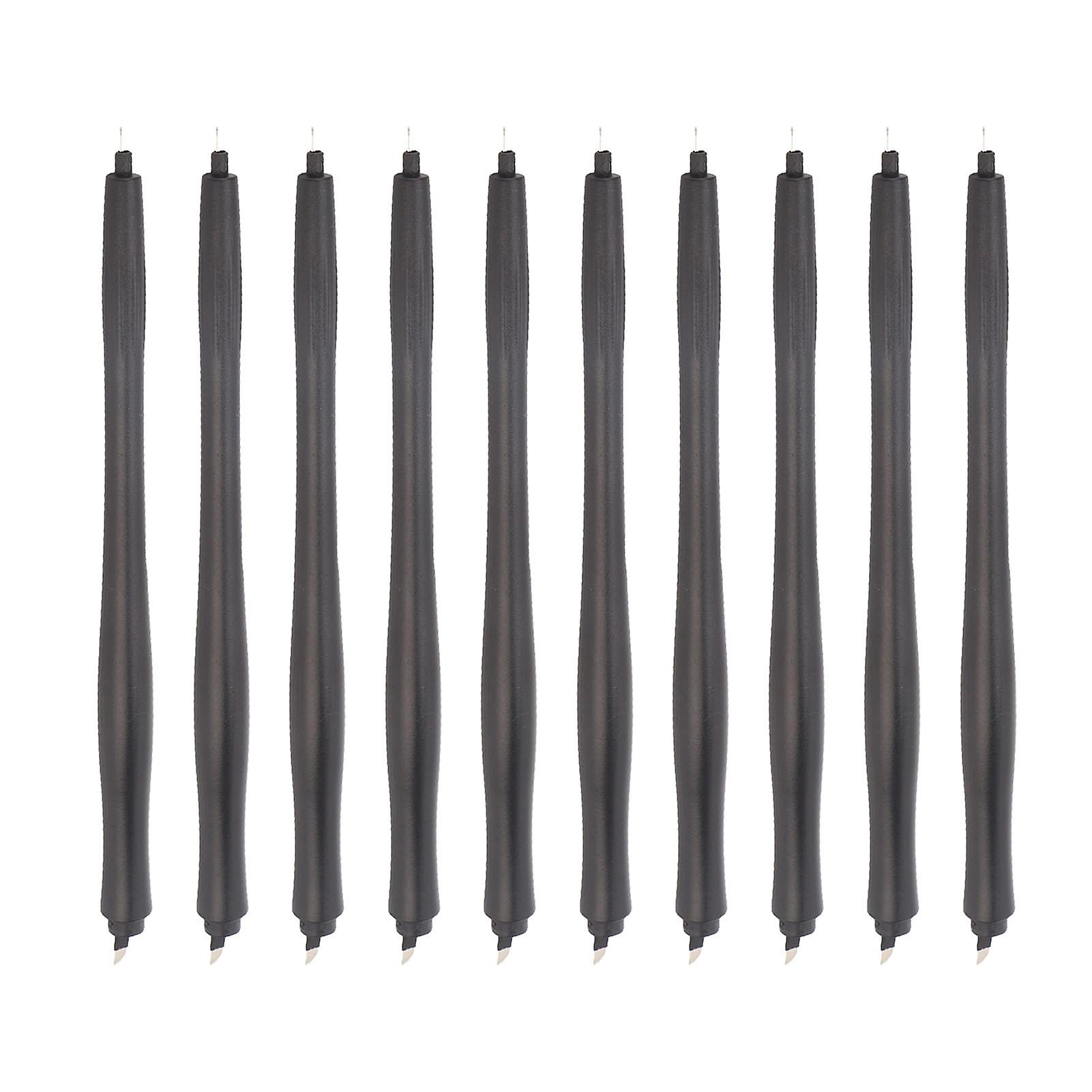 10pcs Microblading Pen Professionnel Double Tête Jetable Sourcil Sourcil Eyeliner Lèvre Tatouage Stylo 0.18 ?16F 0.35 ?5R