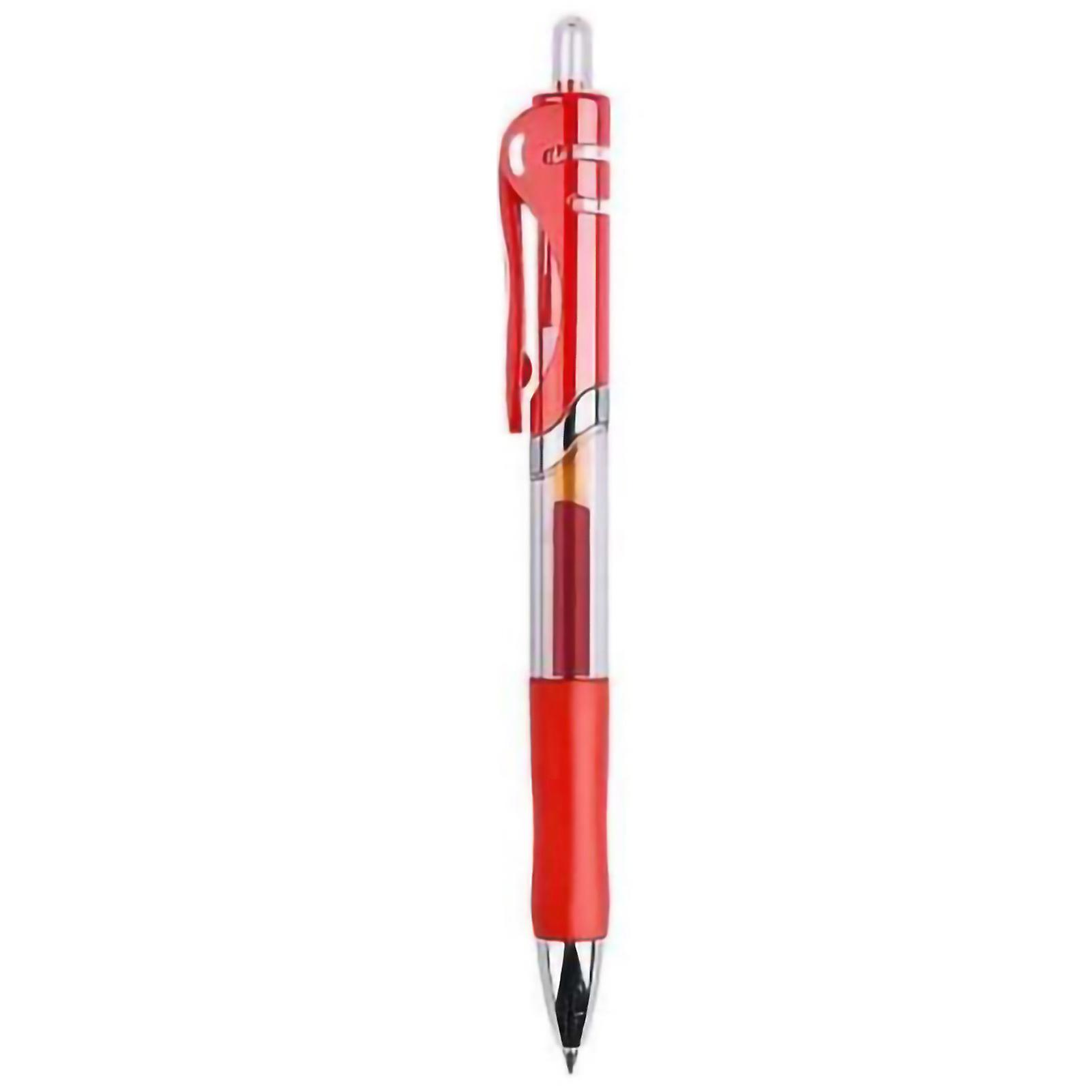 Retractable Gel Ink Pens: Red 0.5mm Signature Pen with Comfortable Grip for Smooth Writing in Office