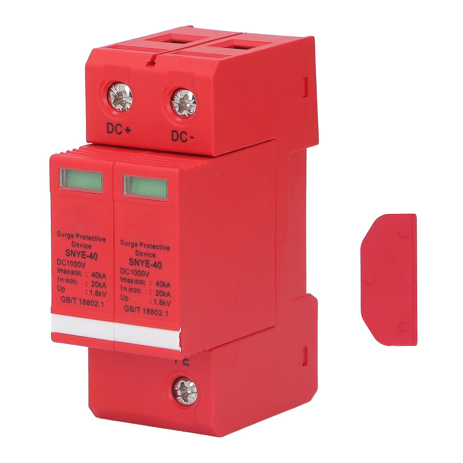 40KA DC1000V Orange Red Combiner Box Surge Protection Device 2P Voltage Surge Arrester for Electrical Distribution Systems