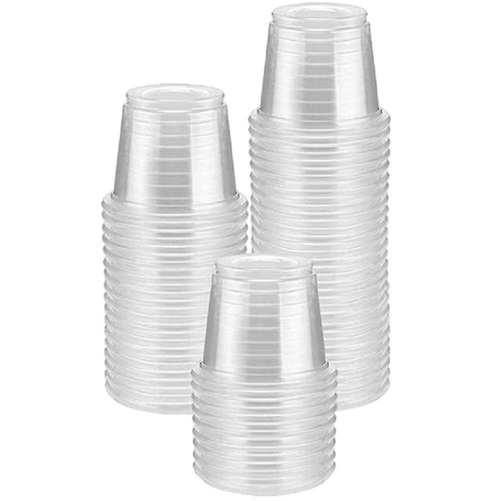 200pcs Small Plastic Cups Clear Shot Cups For Condiments Tasting Samples 20ml