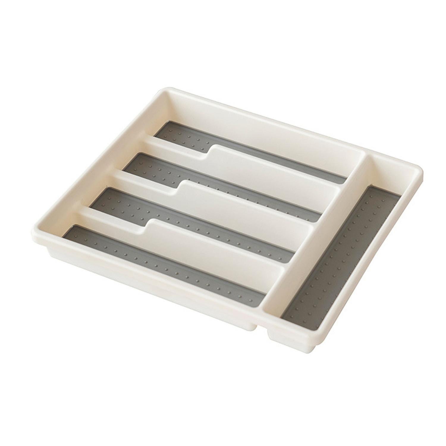Cutlery Box Lightweight Durable Slot Design Stackable Practical Keep Neat Space-saving Spoon