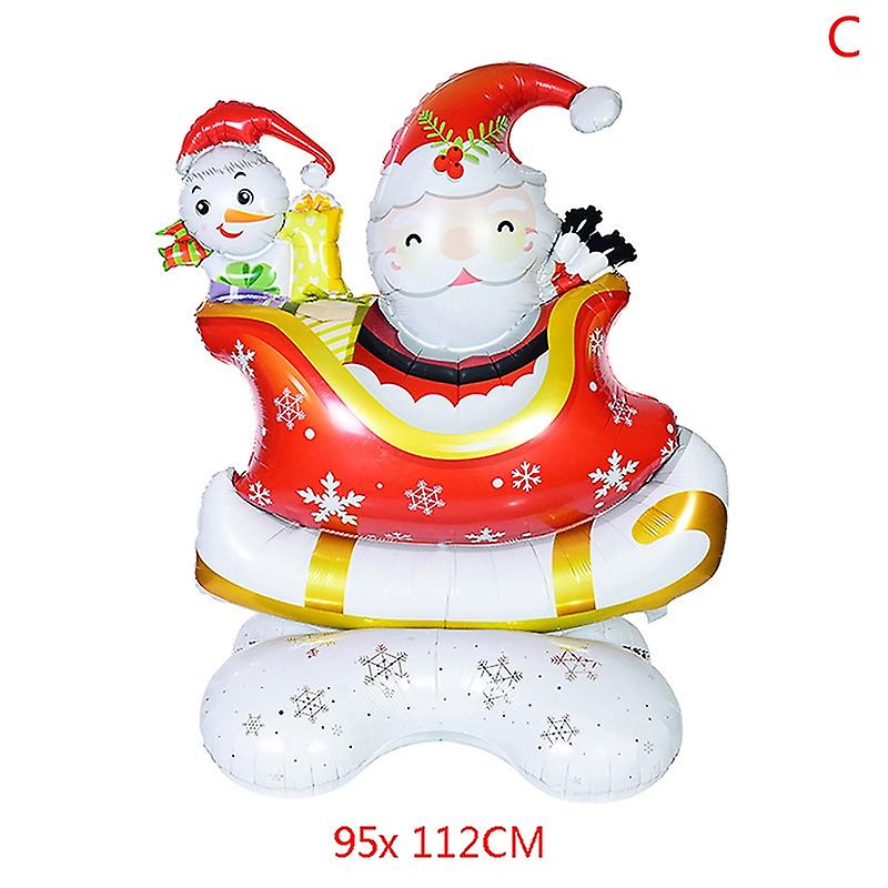 Large Christmas Standing Balloon Santa Claus Snowman Xmas Tree Balloon Home Deco