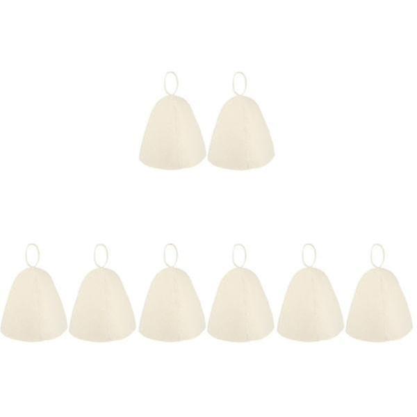 8 Pcs  Felt Sauna Hat Thickened Comfortable Sauna Hat Bathing Hat Lightweight Sauna Hat
