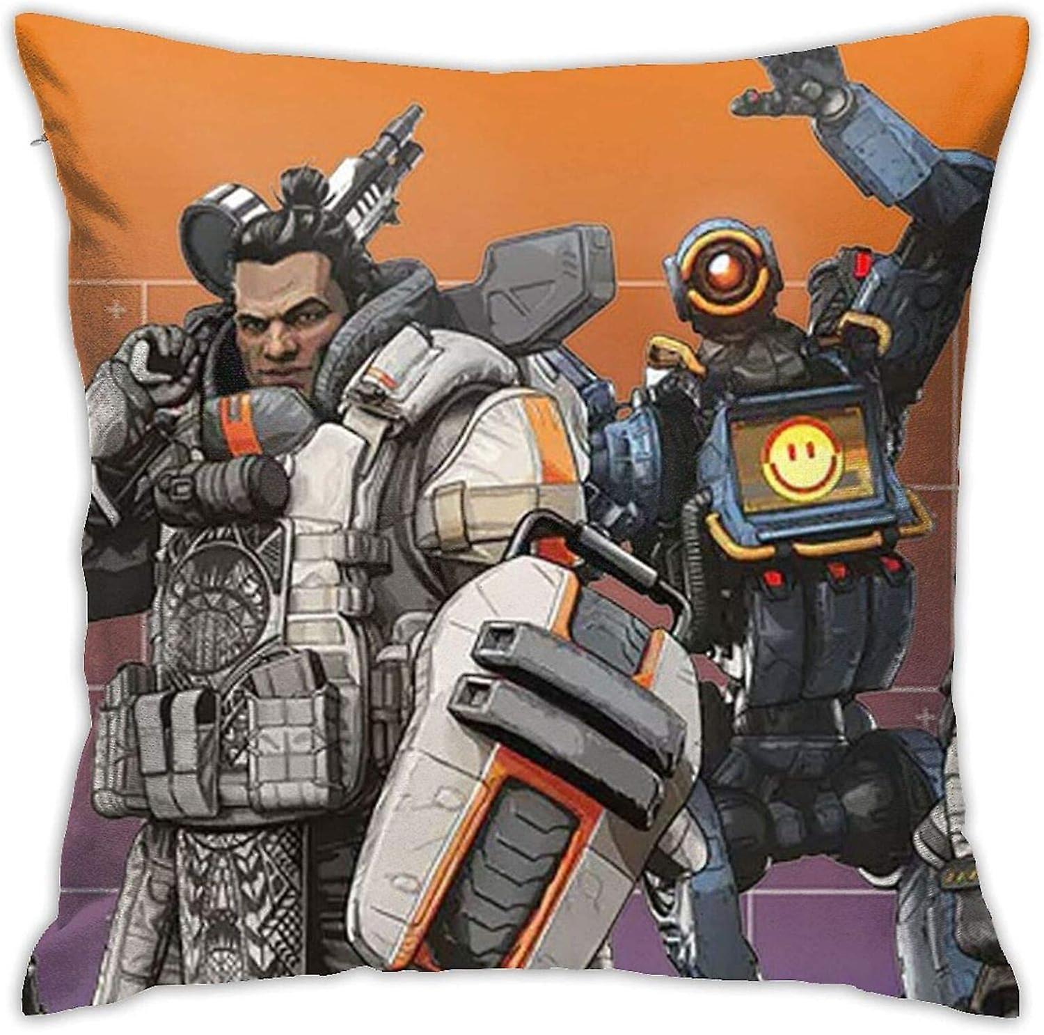 Apex-Legend 枕カバー、ソファソファオフィスベッド用隠しジッパー付き、両面プリント枕カバークッションカバー、ホームデコレーション用(ツインサイド) 18i