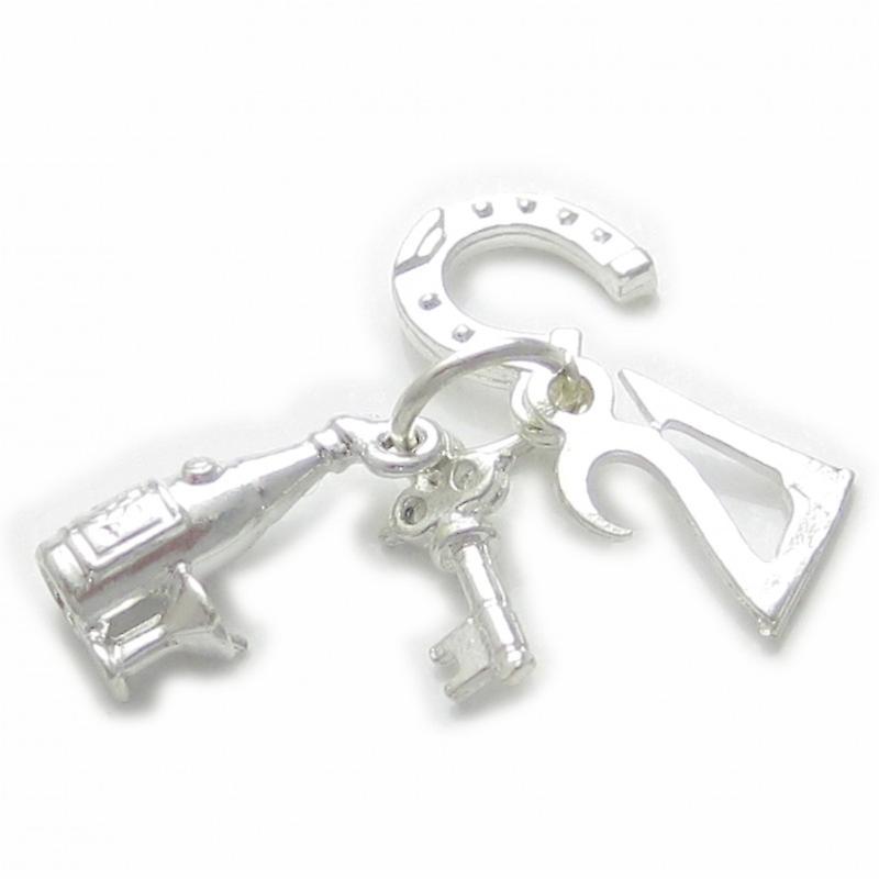 21st Birthday Set Sterling Silver Charm .925 X 1 21 St Birthdays Charms