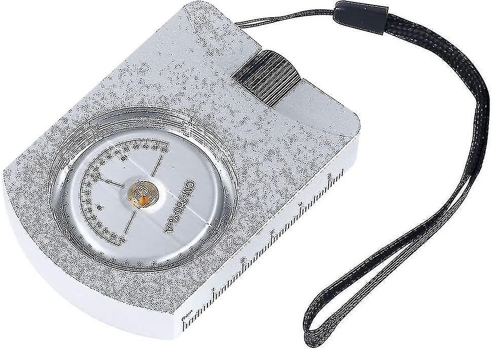 Portable Compact Professional Aluminum Clinometer For Accurate Altimeter For Measuring Heights Slopes Angles Silver-