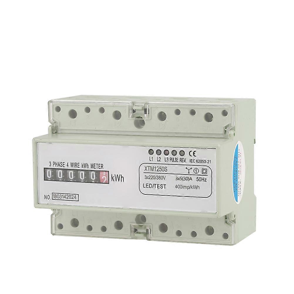 3 Phase Digital KWh Meter 5(30)A 7P Din Rail 4 Wire