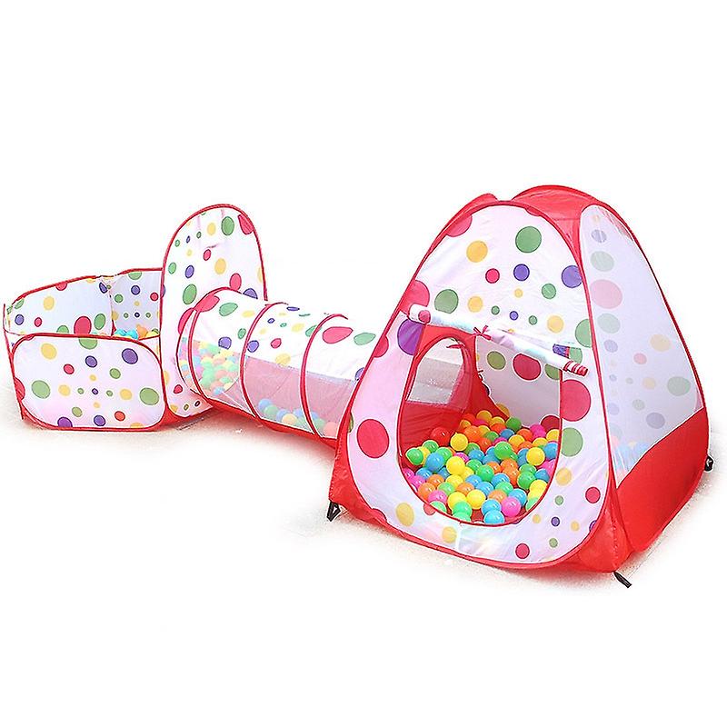 3 in 1 Children Tent Play House Red