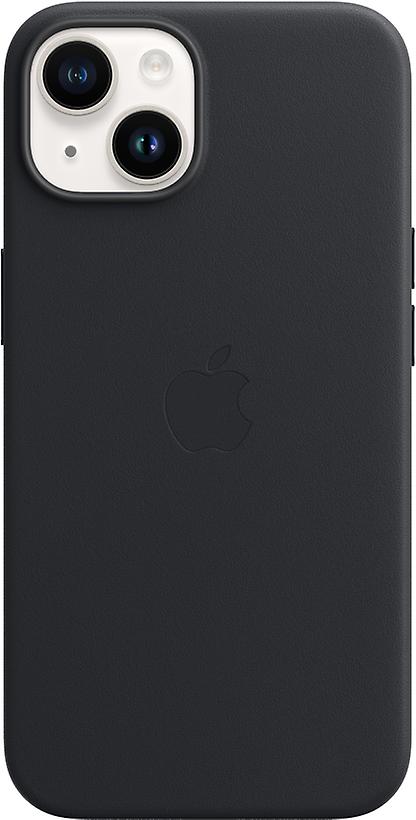 Official Apple Iphone 14 Magsafe Leather Back Case - Midnight