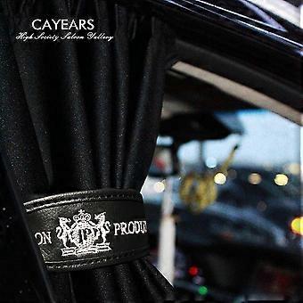 4Pcs Junction Produce Style White JP Starps VIP Car Window Curtains Shade Valance 50S