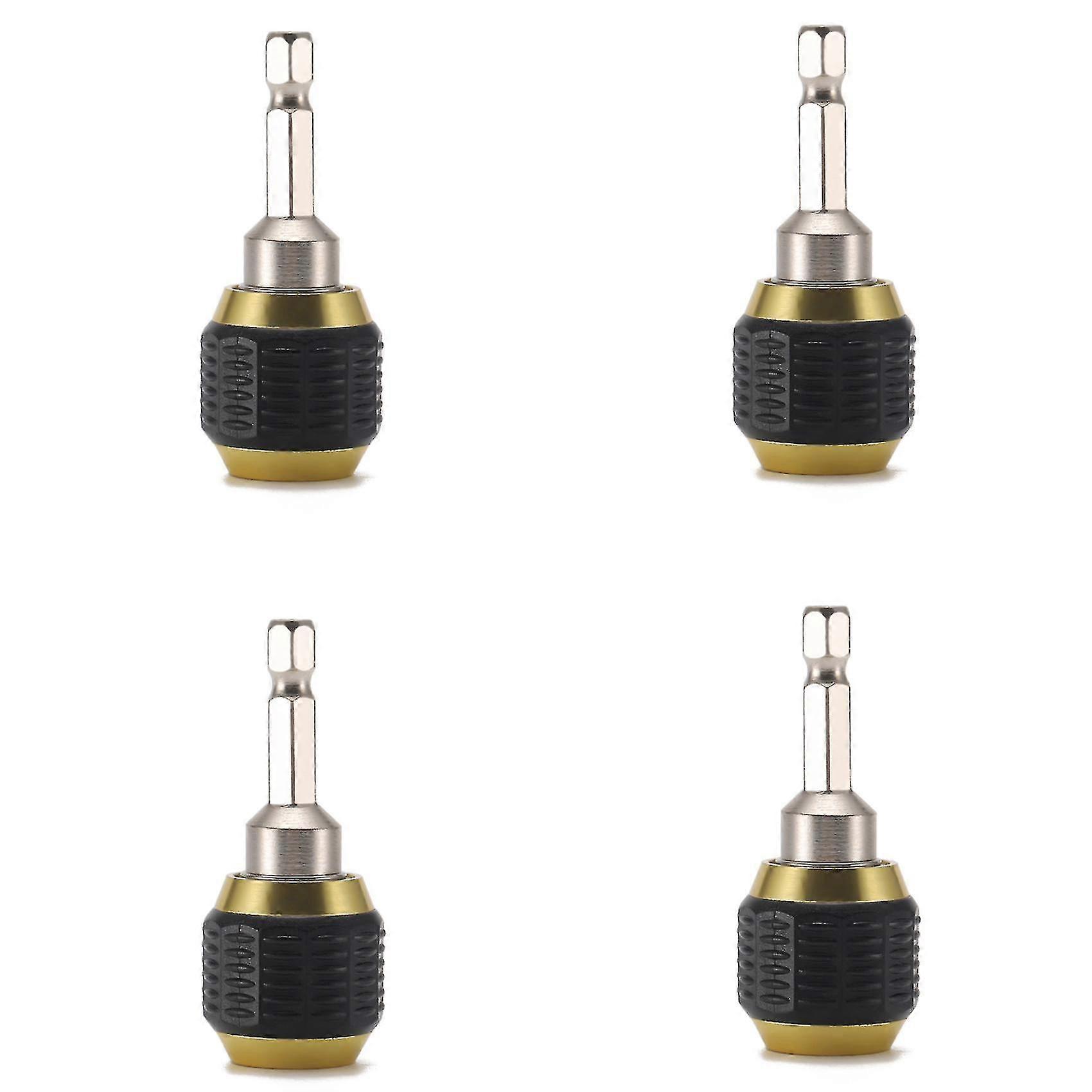 4pcs Hexagonal Coupling 50mm Keyless Chuck Screwdriver Driver Adaptor Tool Acces