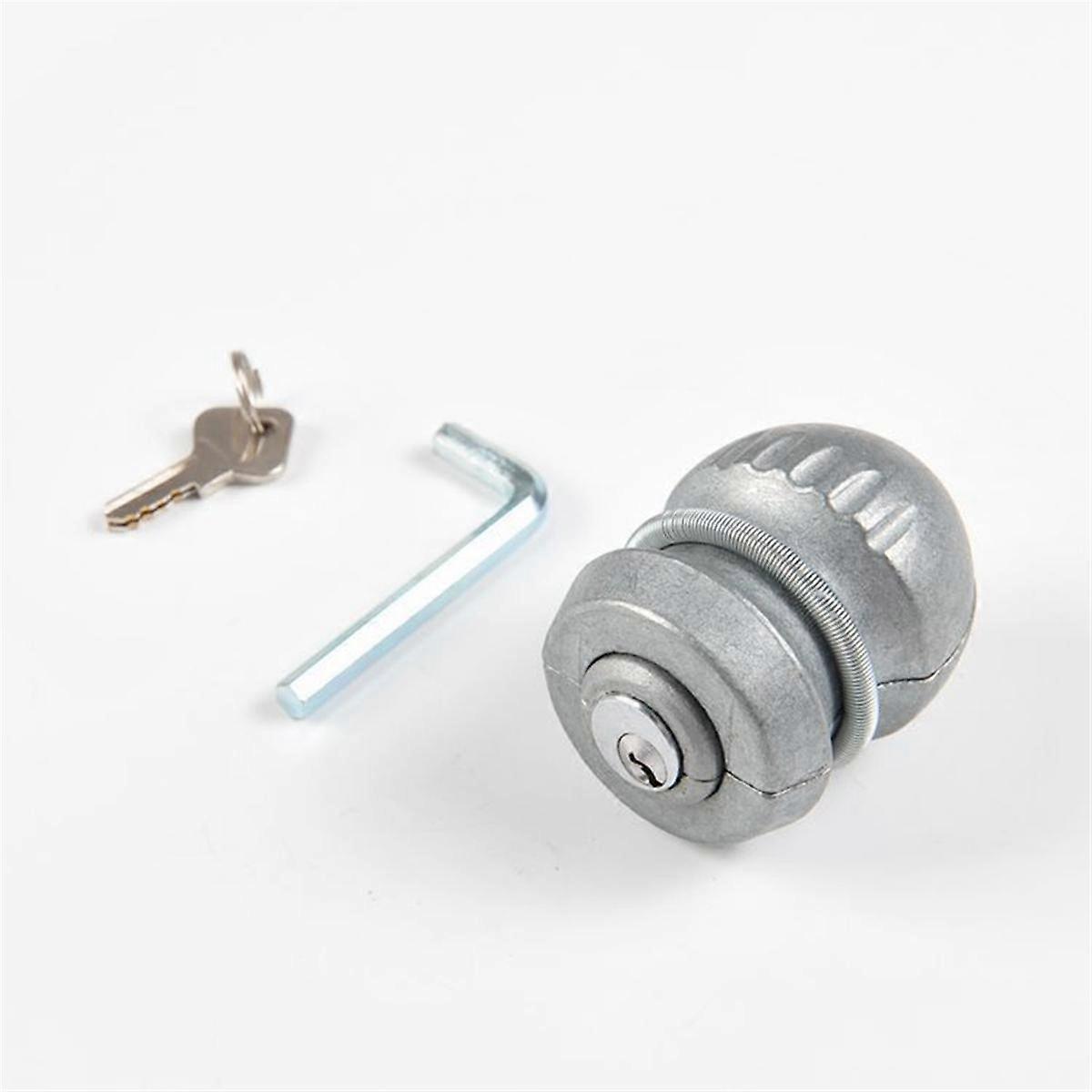 Kit Antivol Remorque - Serrure Sécurité + Couvercle Attelage | Acier Inoxydable Avec 2 Clés