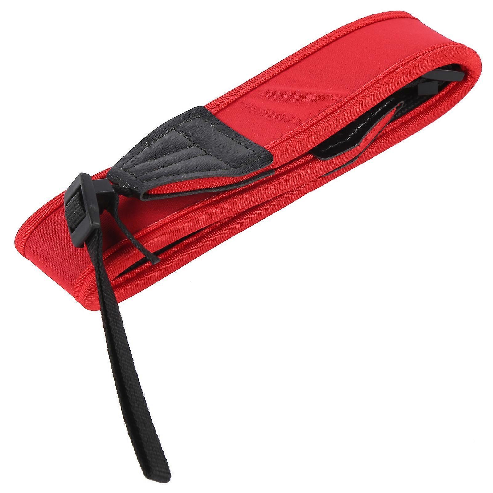 Portable Universal Digital Camera Antiskid Elastic Shockabsorbing Shoulder Strap(red )