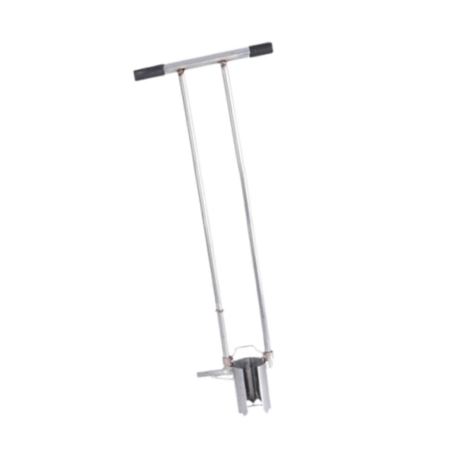 Long Handle Bulb Planter Lawn Tool Soil Sampler for Planting Weeding Digging Hole Diameter 80mm