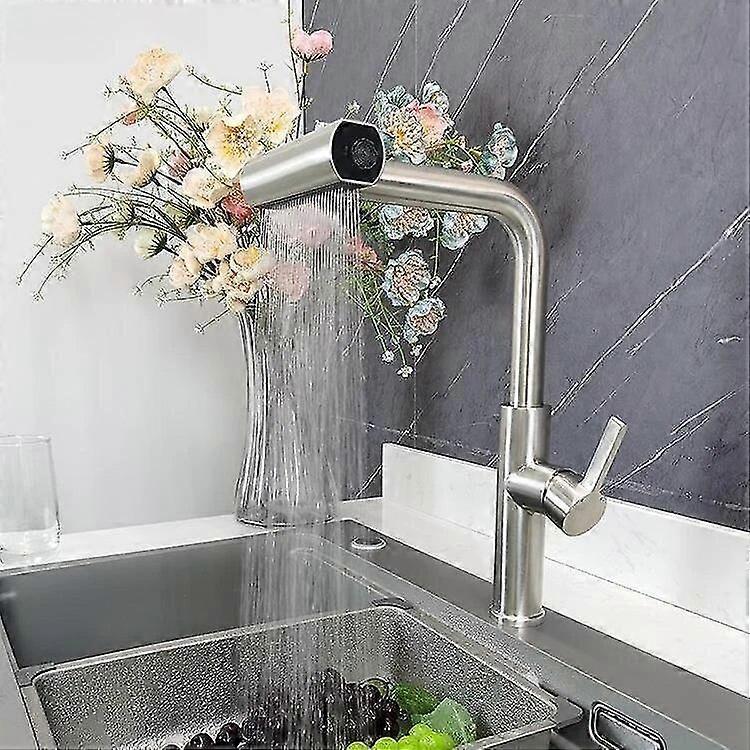 High qualityPull Out Waterfall Faucet 360 Degree Rotation Kitchen Sink Hot And Cold Water Tap Mixer For Long Reach And Better Cleaning