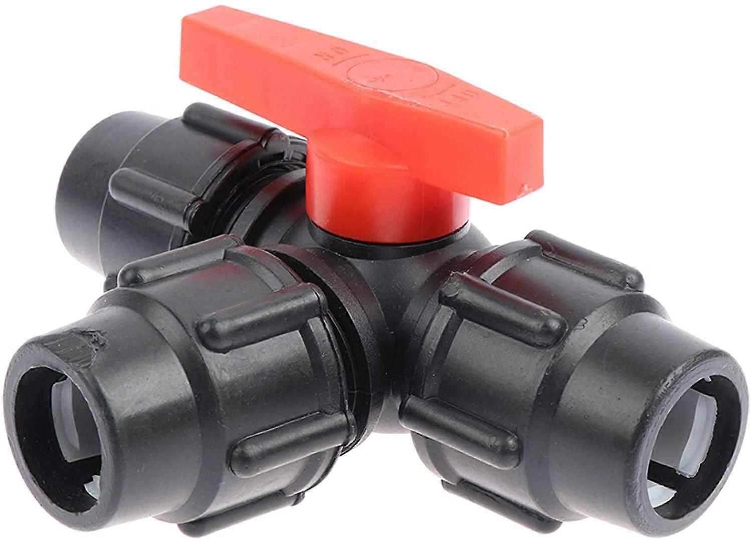 Useful PE Three-way Fast Connection Pipe Valve Plastic Valve T-type Valve Internal Diameter
