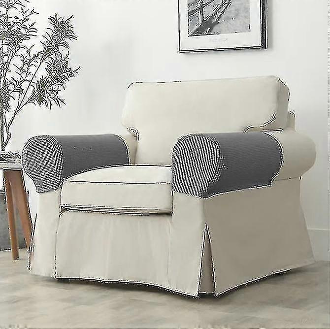 2 peças capas elásticas para apoio de braço, elastano, jacquard, protetor macio e elástico para cadeiras, sofás, poltronas, capas para sofás reclináveis