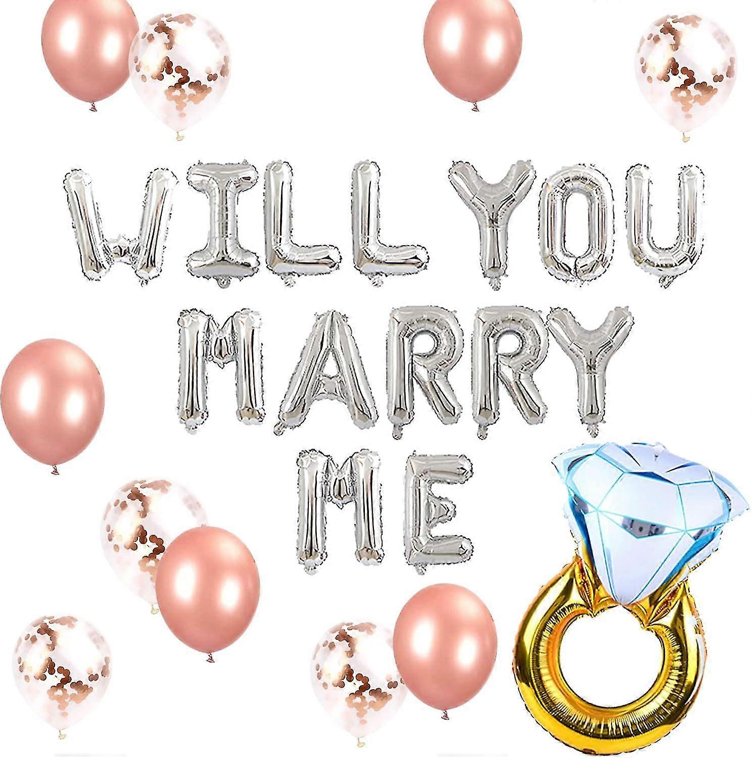 Marry Me léggömbök házassági javaslatokhoz és esküvőkhöz