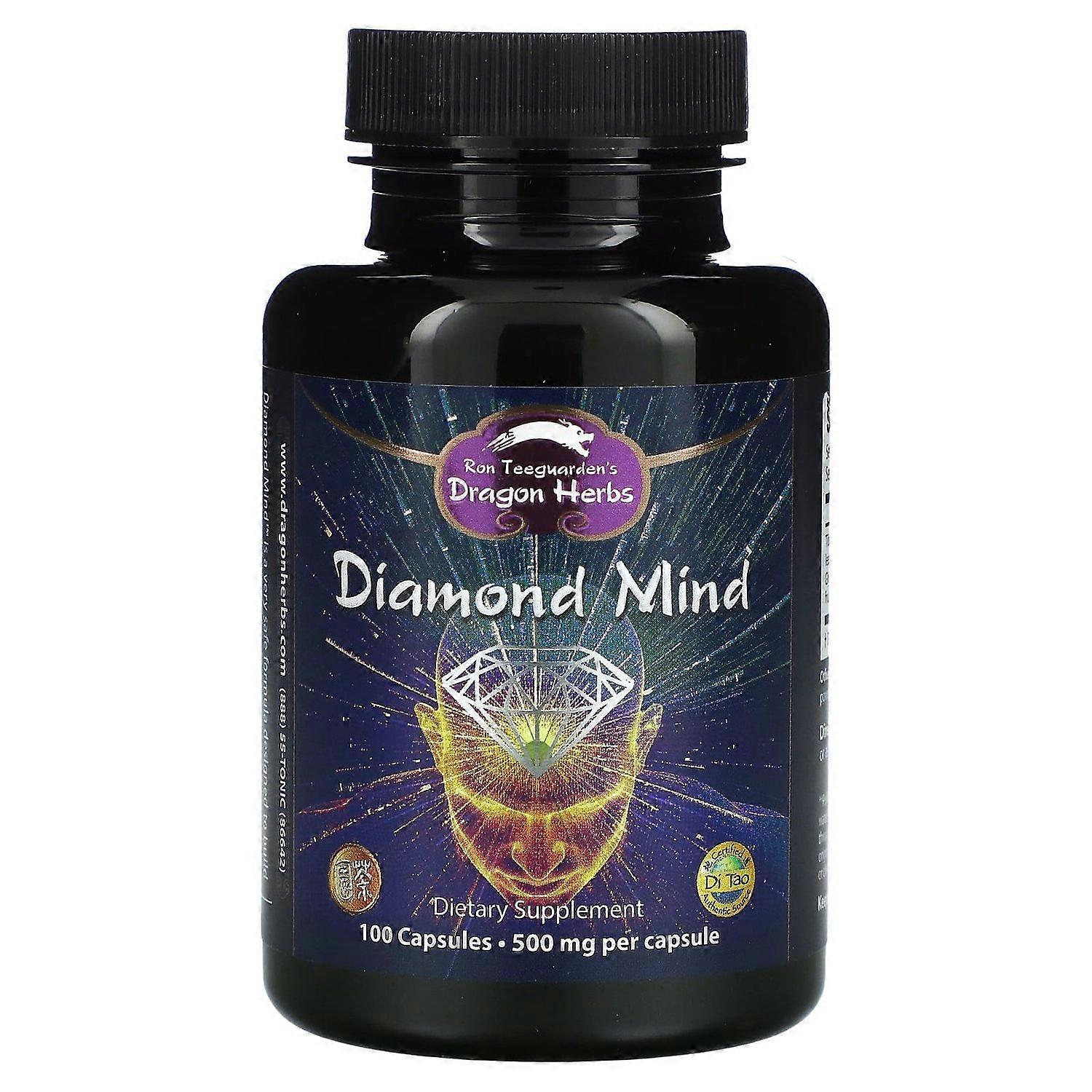 Dragon Herbs, Diamond Mind, 500 mg, 100 Capsules