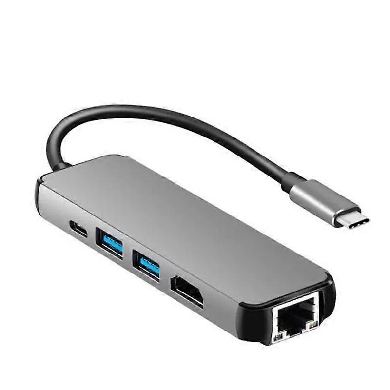 USB C Laptop Docking Station USB 3.0 HDMI RJ45 Gigabit PD Fealushon for MacBook Samsung Galaxy S9 S8 S8+Type C Dock USB HUB
