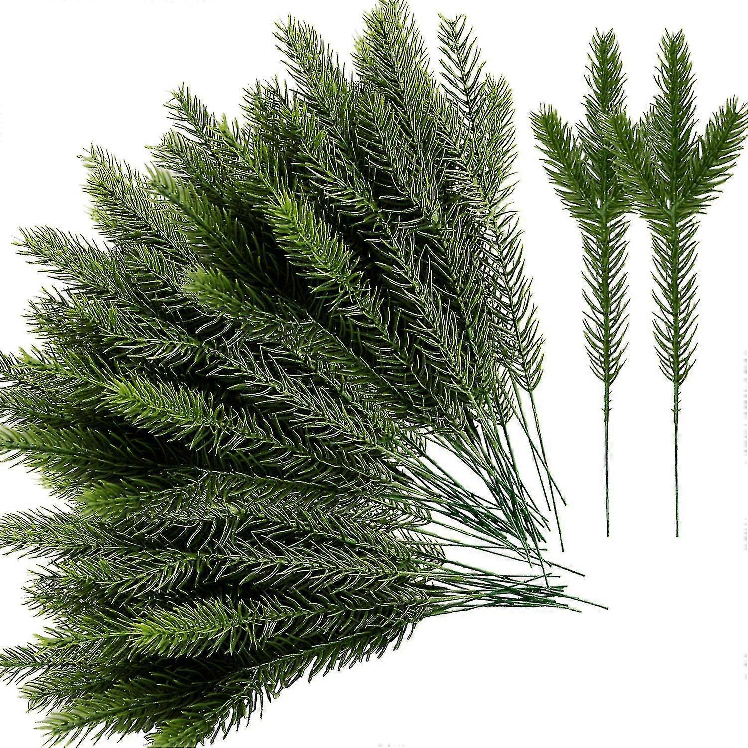 Artificial Pine Branches Green Plants Pine Needles-30pcs