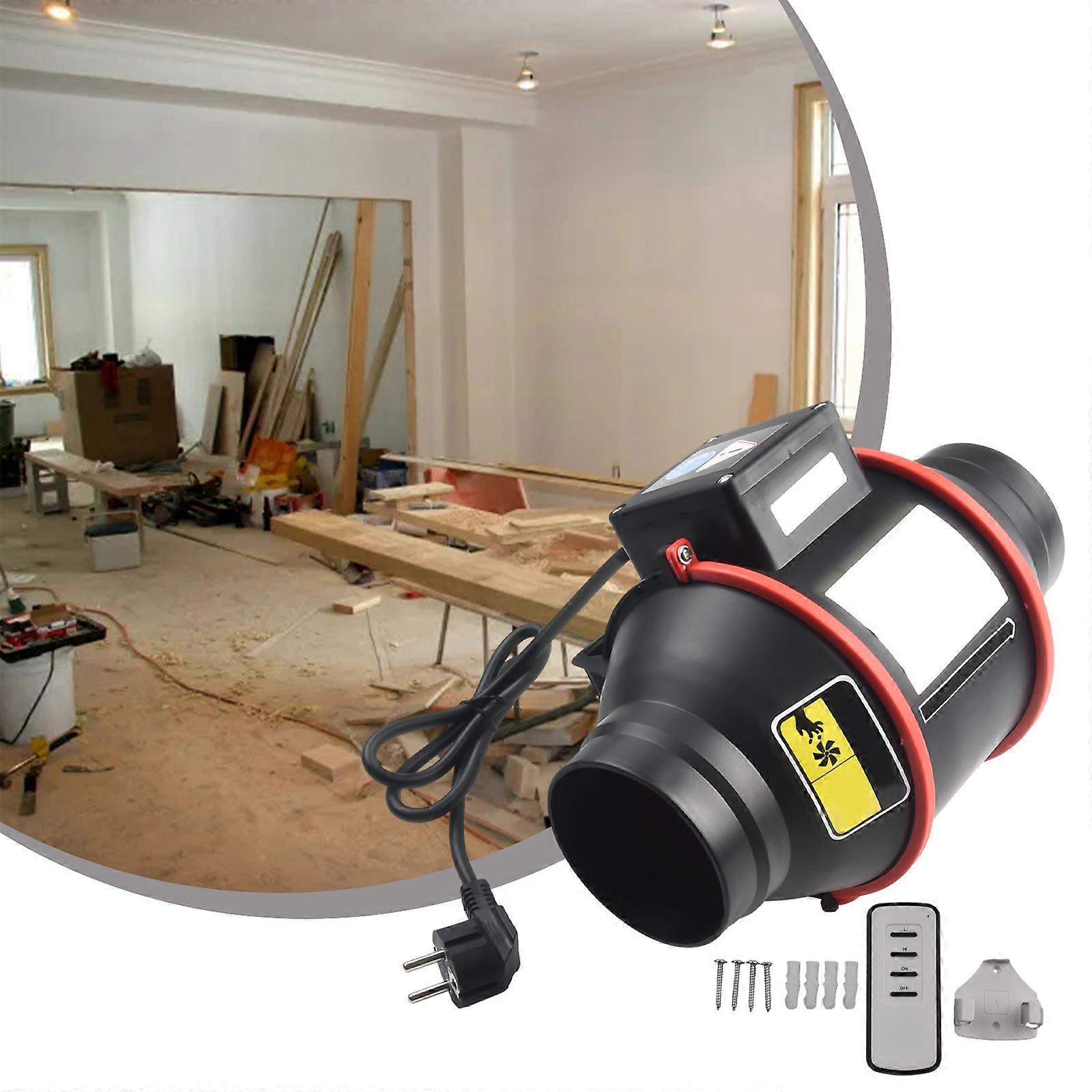 Rökgasutloppsfläkt 100 mm inline kanalfläkt Fläkt med variabel hastighet Fjärrkontroll Ventilation och rent luftskydd