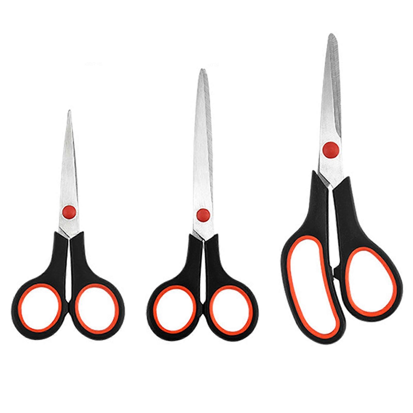 3pcs Stainless Steel Scissors Kit Portable Universal Sharp Scissors for Office Kitchens