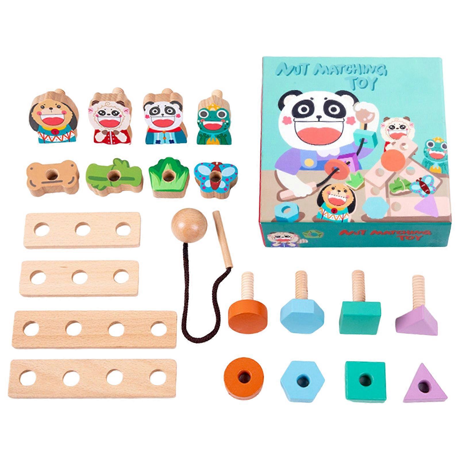 Wooden Disassembly Nut Game No Harm and Environmental Friendly Suitable for Ages 3+ Children