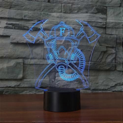 Fire Mask Shape 3D Colorful LED Vision Light Table Lamp