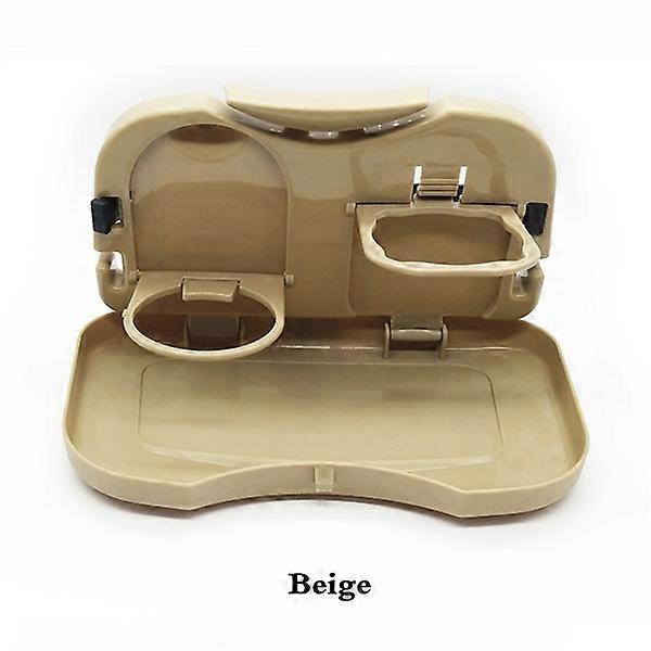 ZK-Self Leveling Folding Car Back Seat Table Food Beverage Cup Holder Bracket Tray