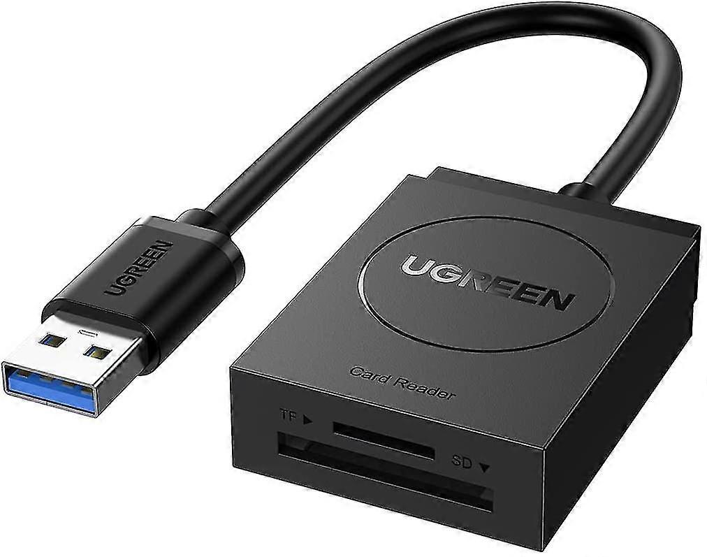 Ugreen Sd Card Reader Usb 3.0 Dual Slot Flash Memory Card Reader Tf, Sd, Micro Sd, Sdxc, Sdhc, Mmc, Rs-mmc, Micro Sdxc, Micro Sdhc, Uhs-i For Mac, Win