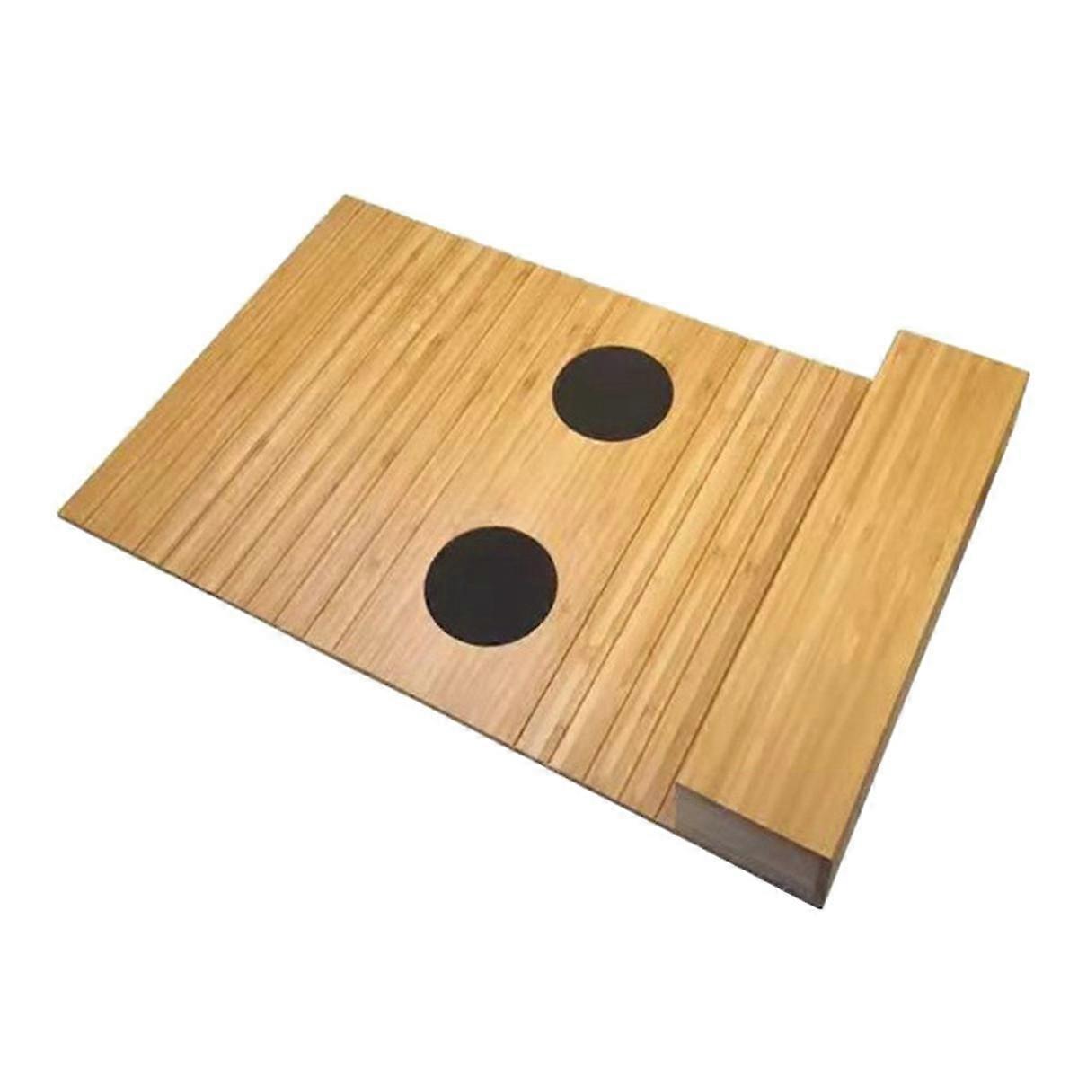 Couch Cup Holder Wood Multifunction TV Remote Holder Furniture Storage Bag Multi Foldable Couch Tra