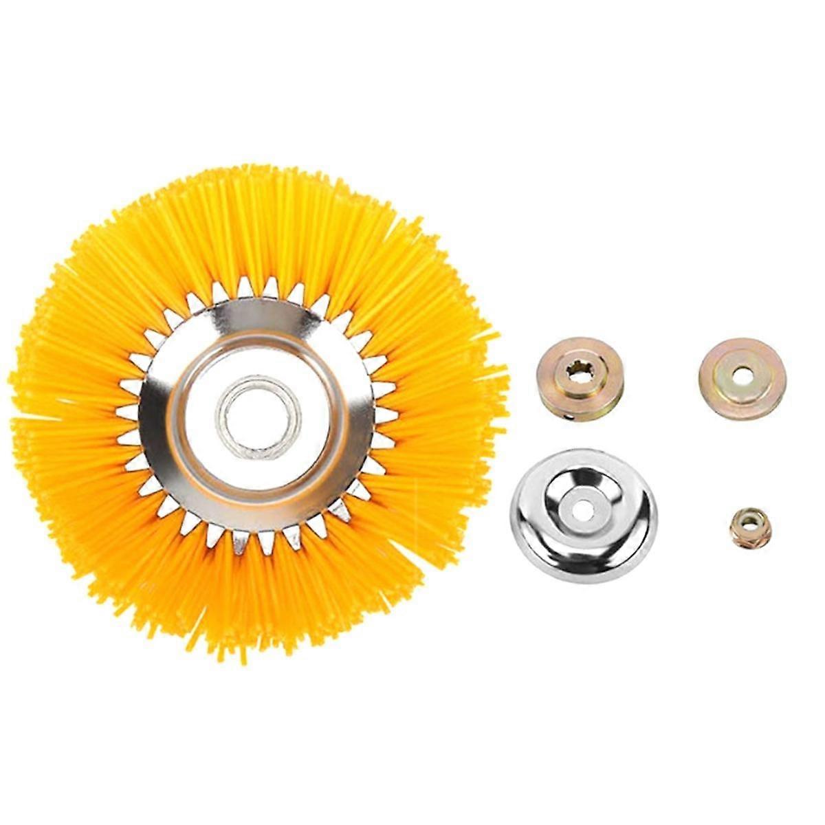 8 Inch Universal Grass Trimmer Nylon Wire Wheel Trimmer Brush Weeder Rotary Weed Brush for Garden W