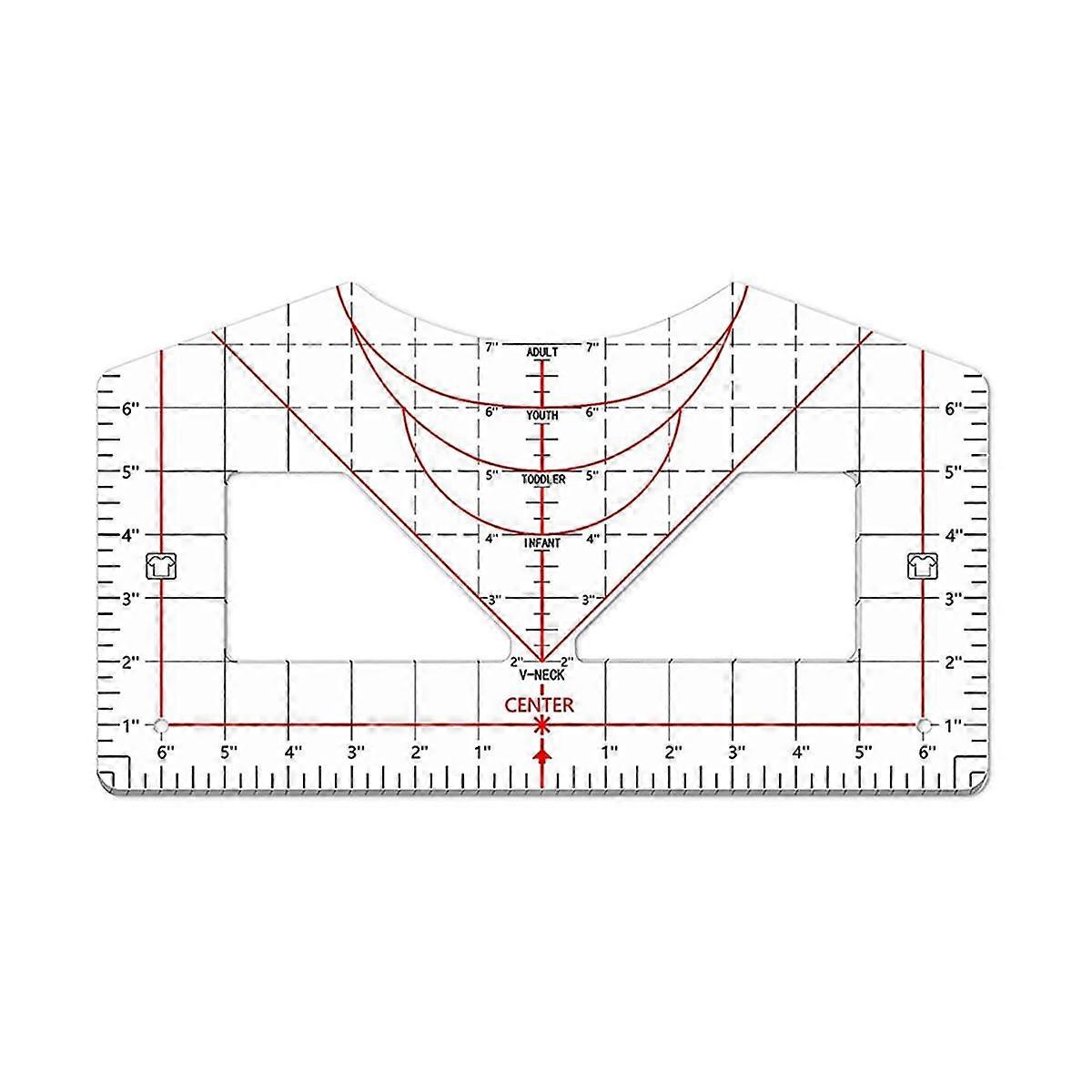 T-Shirt Ruler for Alignment T-Shirt Ruler Centered Design T-Shirt Measuring Tool Acrylic Ruler for