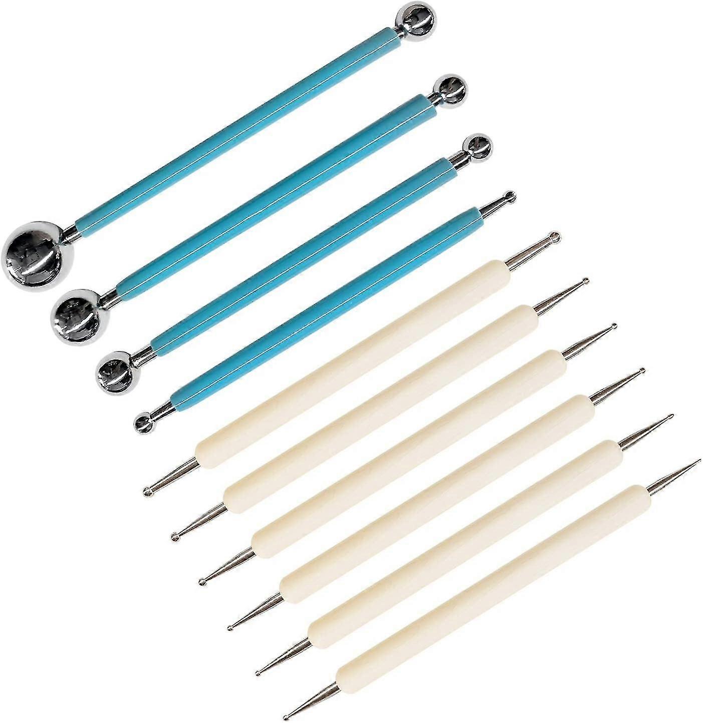 10pcs Dotting Tools, Ball End Dot Art Tools For Rock Painting, Pottery Clay Modeling Embossing Art Mandala