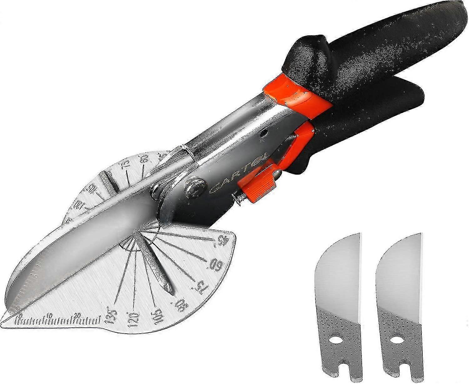 Miter Shears Luggage Scissors For Angle Cutting Molding And Trim, Between 45 And 135 Degrees, Can Be Used For Hand Tools To Cut Cork, Plastic, Pvc, Et
