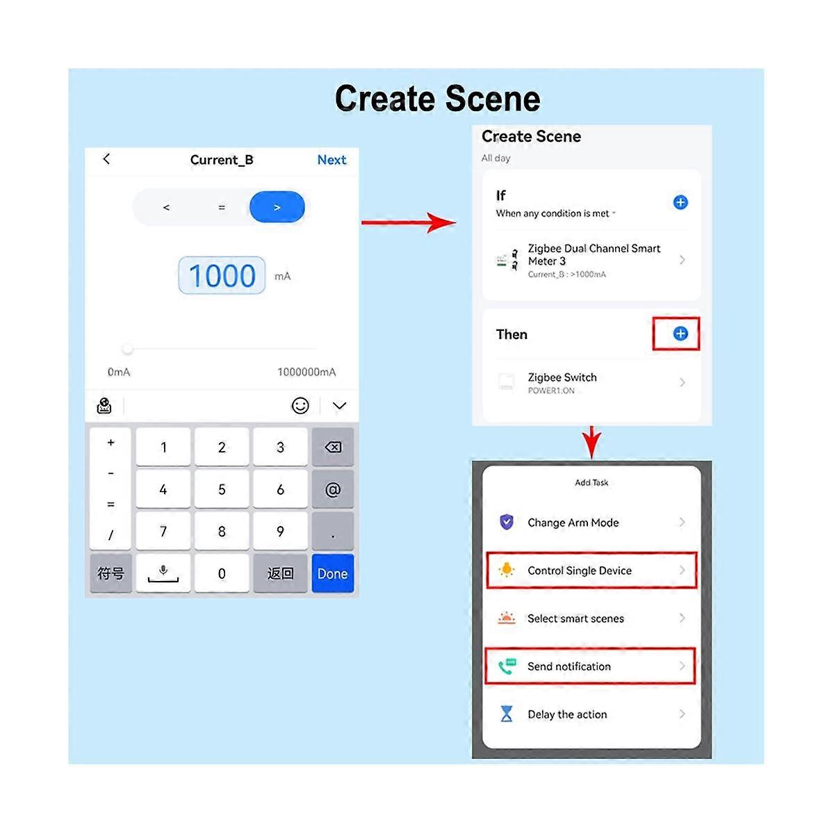 Tuya Smart 2 Way WiFi Energy Meter Bidirection with Clamp App Monitor Solar Produced and Consumed P