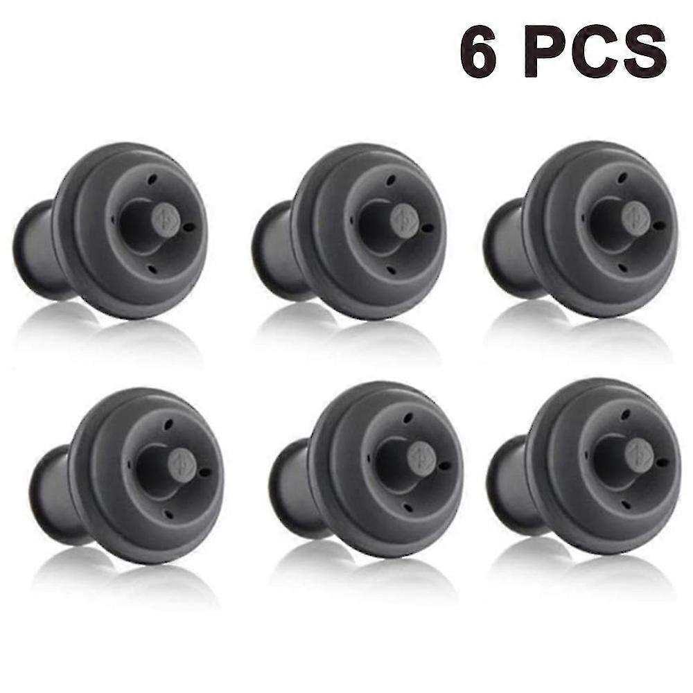 6 Piece Set Wine Saver, Vacuum Stoppers, Wine Stopper, Reusable Bottle Sealer Keeps Vacuum Pump Stopper