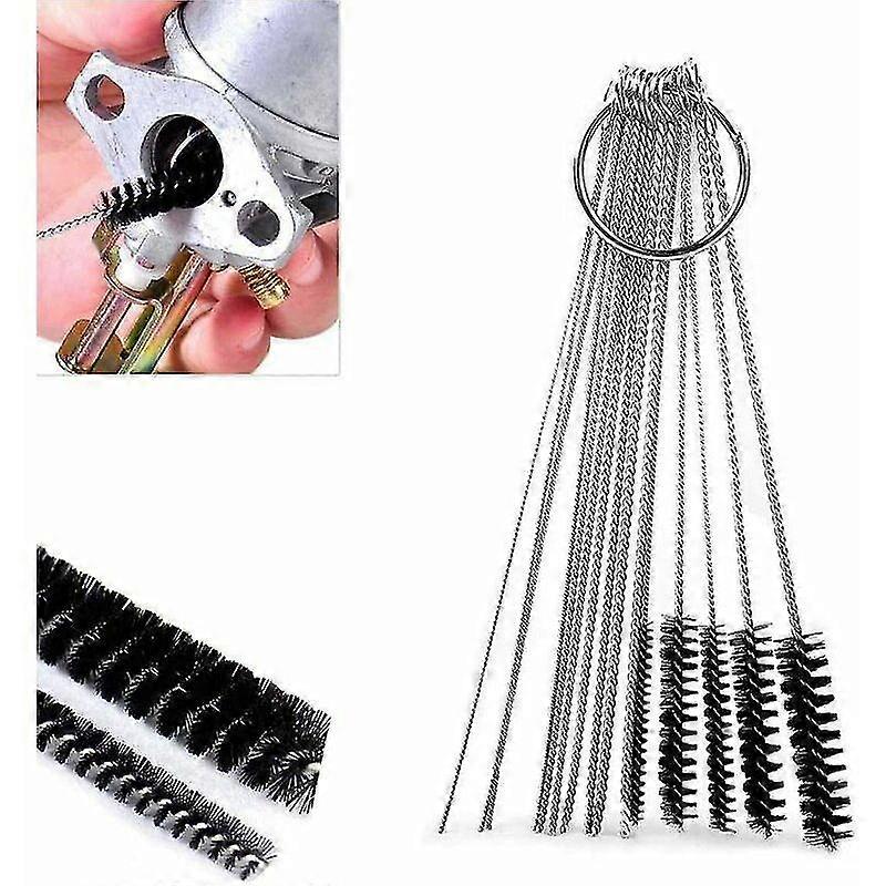10 Screwdrivers For Adjusting The Carburettors Of Small 2-stroke Engines Of Chainsaws/rotaries/etc. With Case, Brush And Cleaning Tool Kit