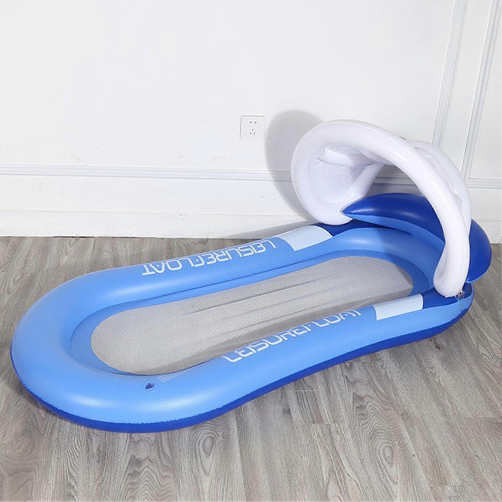 Adult Inflatable Pool Float With Detachable Canopy Beach Water Hammock for Outdoor