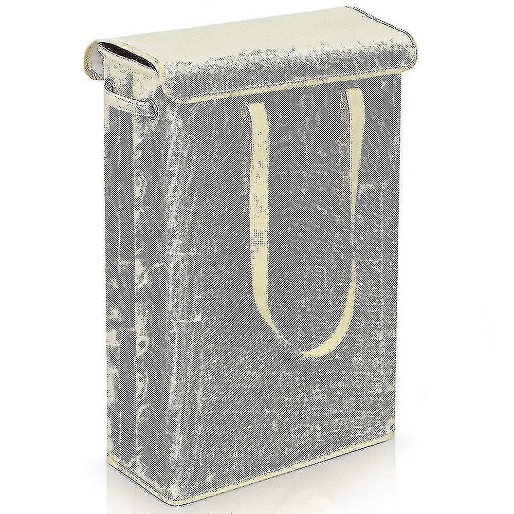 Folding Dirty Laundry Basket Storage Baskets Washing Hamper-beige