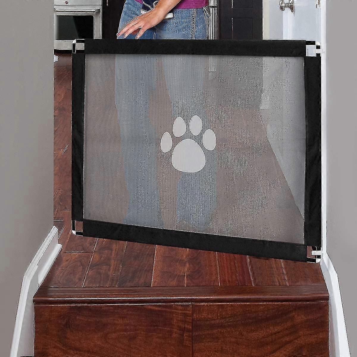 Dog Gate, Portable Dog Safety Enclosure, Easy To Install Dog Paw Print Gate Fence