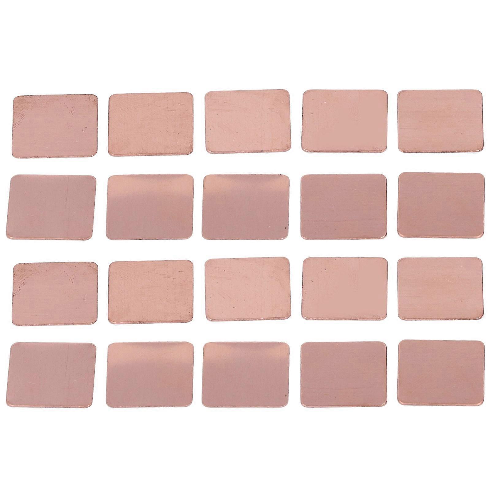 20 قطع النحاس بالوعة الحرارة شيم الموصلية الحرارية القوية النحاس الوسادة الحرارية لأجهزة الكمبيوتر المحمول وحدة المعالجة المركزية GPU 0.5mm / 0.02in