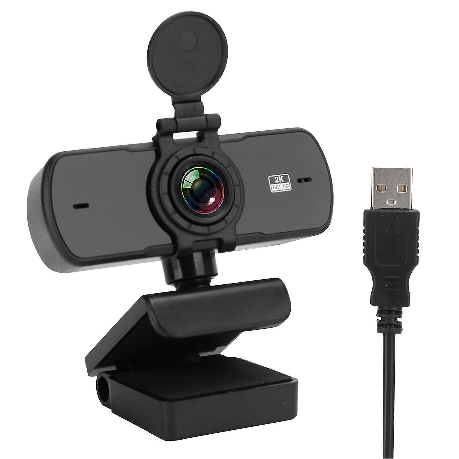 Webcam with Microphone Live Broadcast USB Computer Camera High Definition Accessories 2K 1440PPC-05 YEMMA