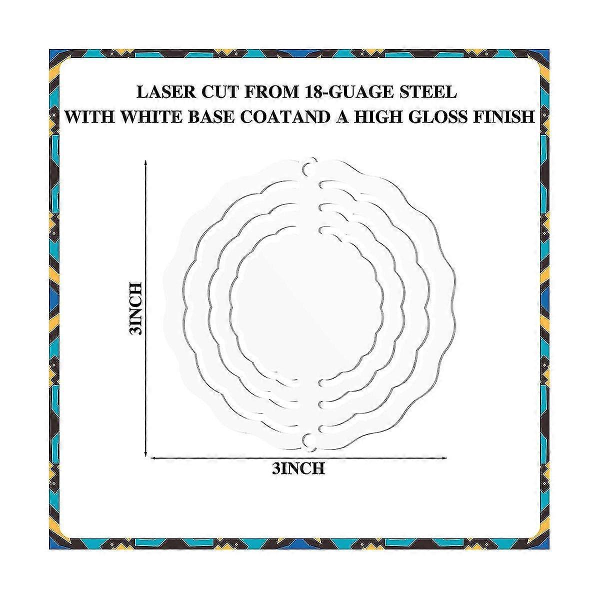 12pack 8 /3inch Sublimation Wind Spinner Blanks Wind Spinners Hanging Wind Spinners For Indoor Outd