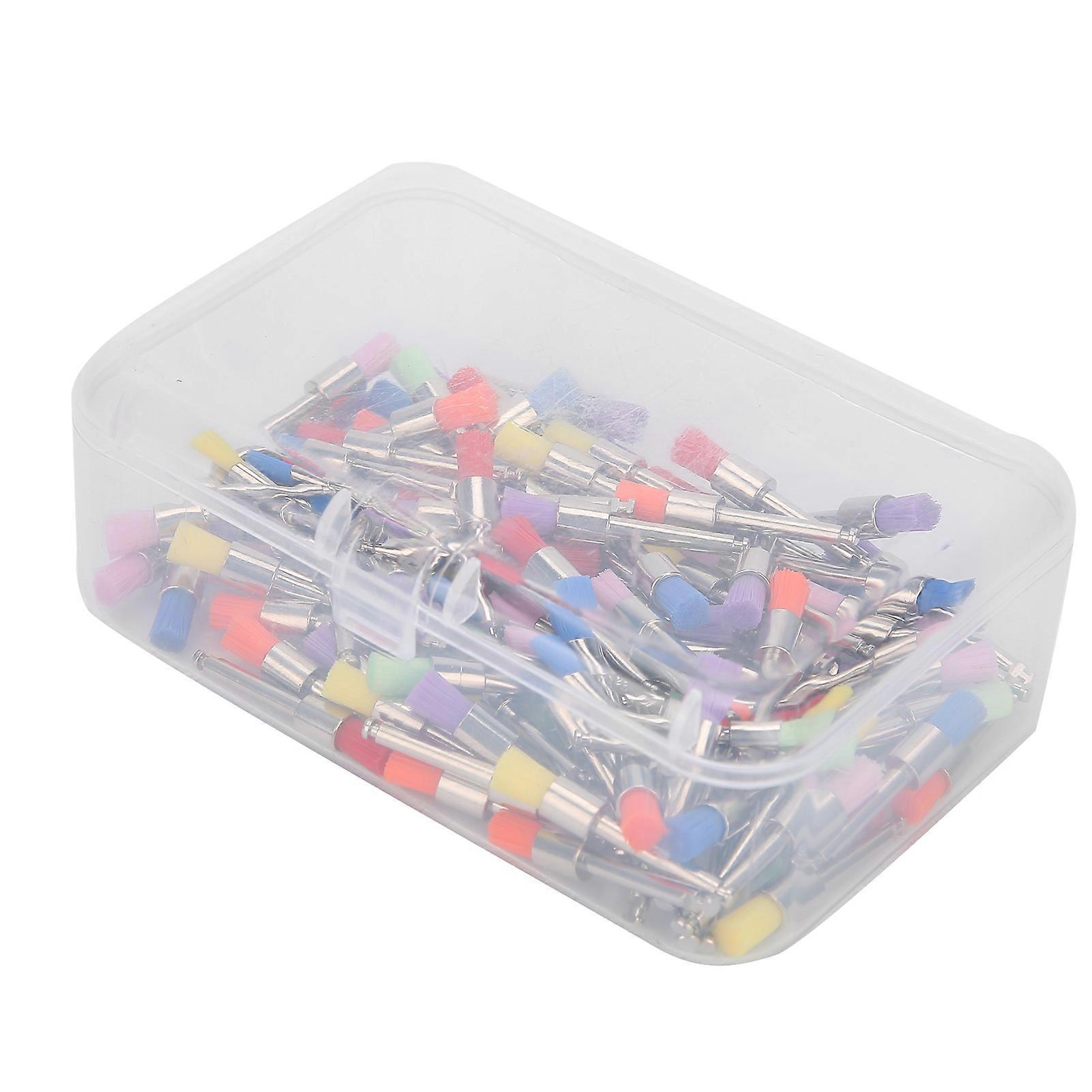 100pcs/box Flat Polisher Tooth Polishing Brush Colorful Professional Dental Tooth Polishing Kit