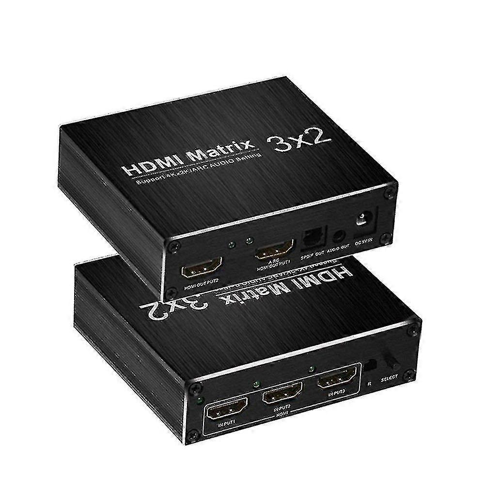 4k -compatible Matrix Arc Hdr -compatible Switch Switcher 3 In 2 Out -compatible Splitter Hub(eu Pl