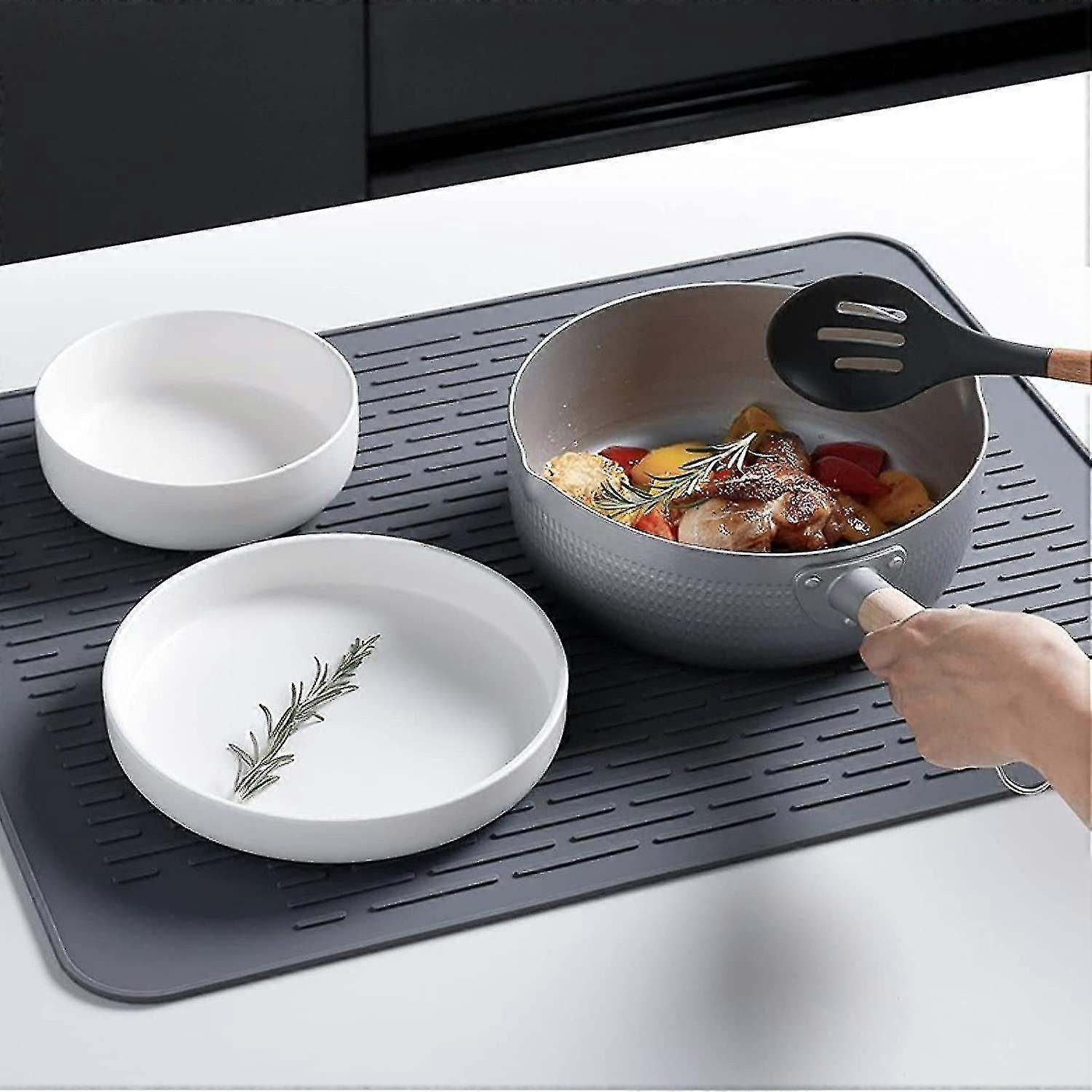 Dish Drying Mat.easy Clean.eco-friendly.heat-resistant Silicone Mat. Versatile